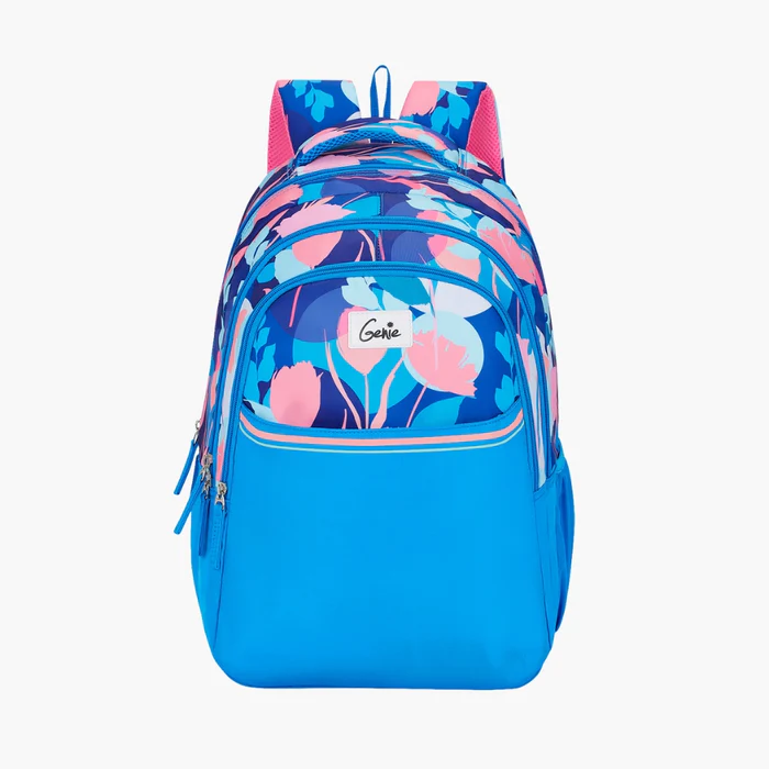 GENIE MOONFLOWER LAPTOP BACKPACK WITH RAIN COVER 36L BLUE