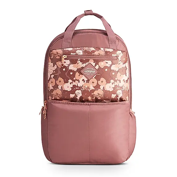 AMERICAN TOURISTER PIXIE LAPTOP BACKPACK WITH RAINCOVER PINK