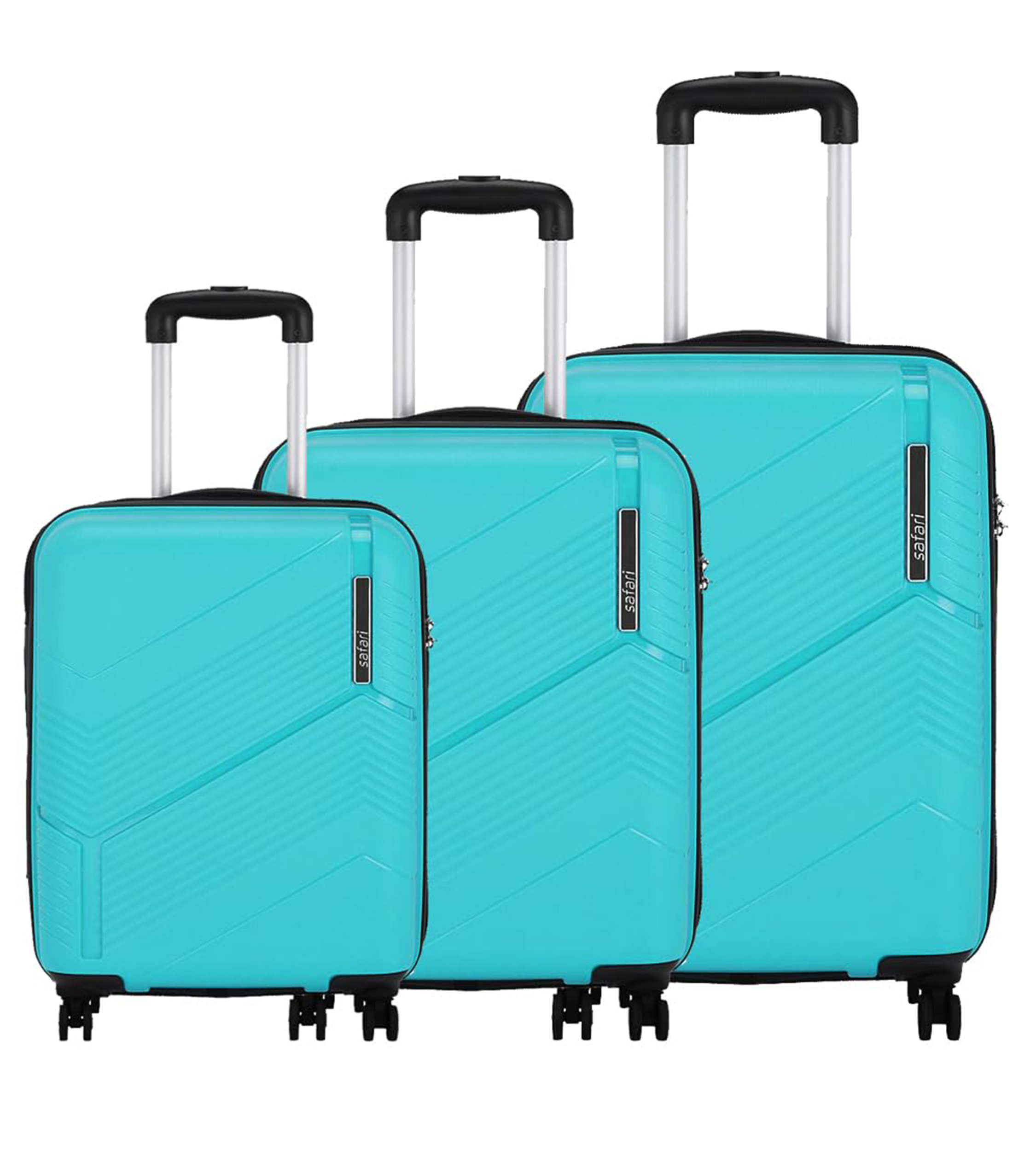 Safari Carter Pro Set Of 3 Combo Luggage Cyan
